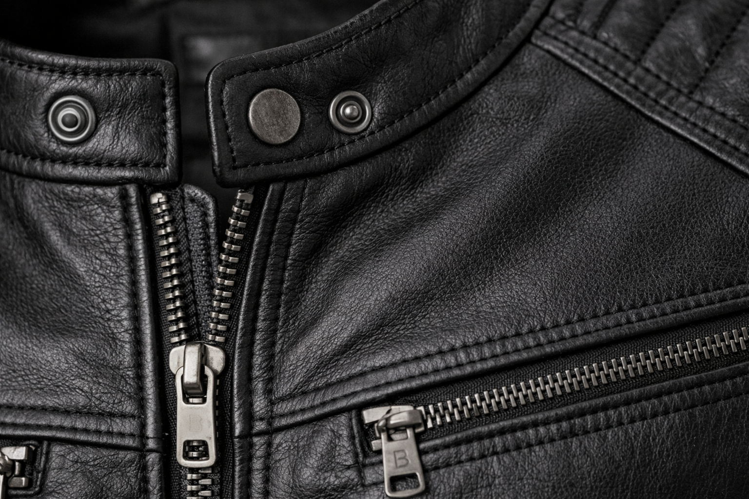 Men’s Premium Black Leather Biker Jacket – Slim Fit Cafe Racer Motorcycle Jacket